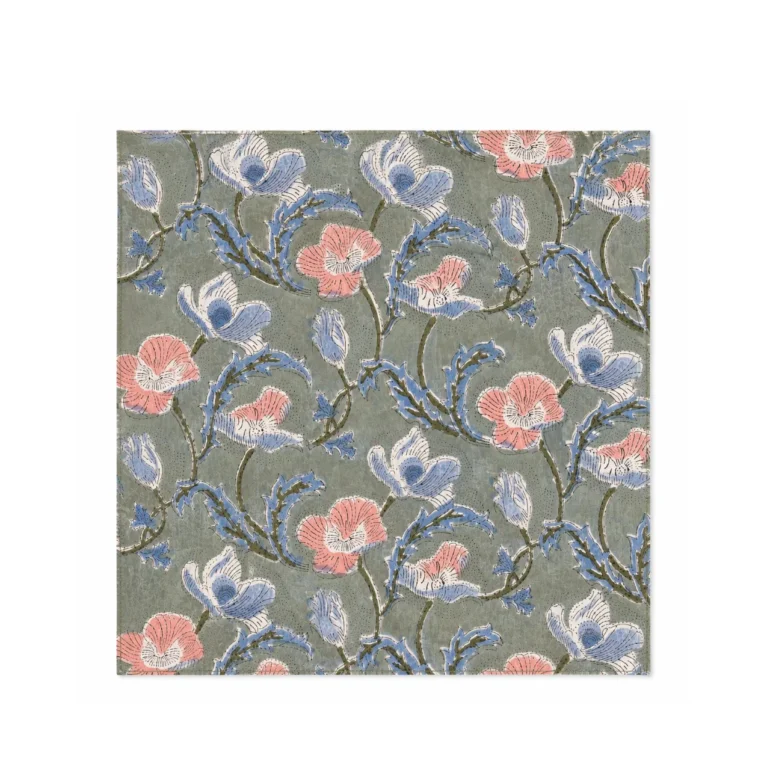 Turquise Lotus Bandana Square 50 x 50 cm