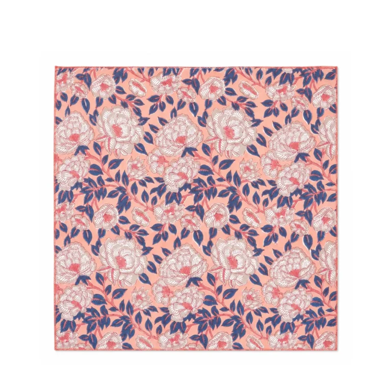 Rose Pink Floral Bandana Square 50 x 50 cm