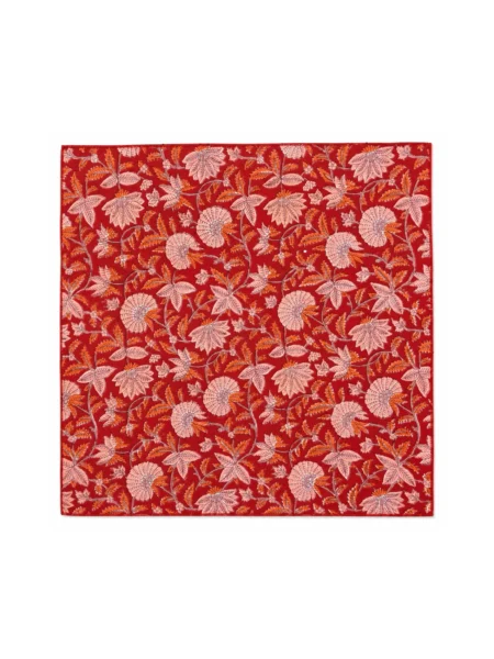Red Floral Bandana Square 50 x 50 cm