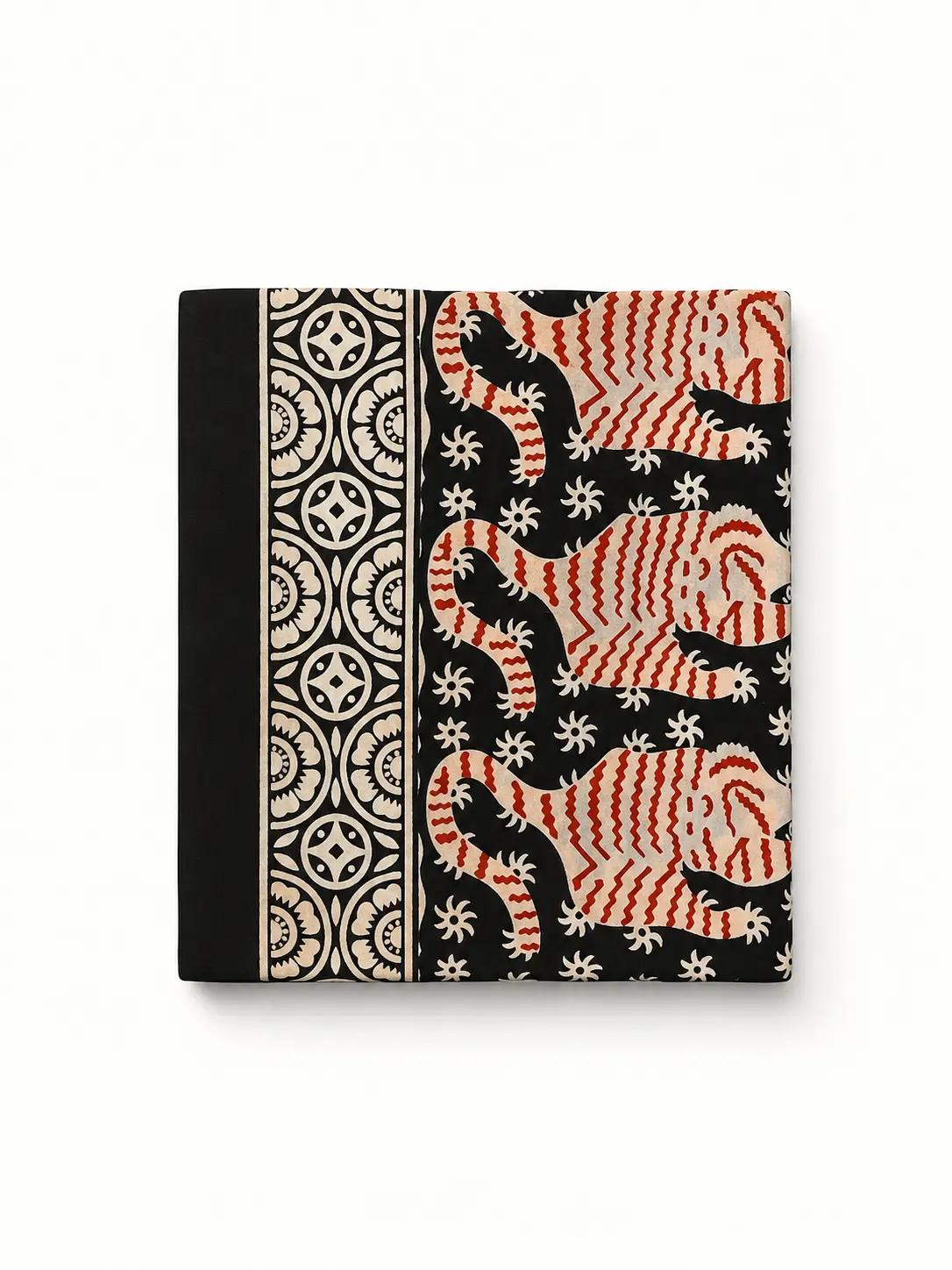 Black Tiger Print Pareo/Scarf