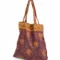 Handmade recycled saree Bag in Orange Color Maison Neela