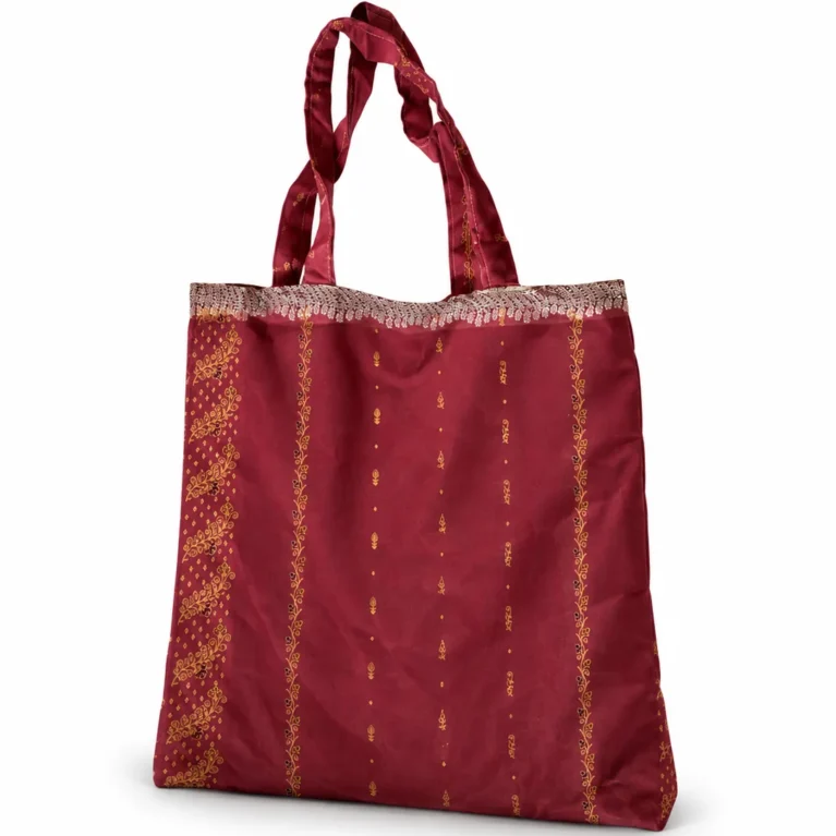 Handmade recycled saree Bag pink Maison Neela
