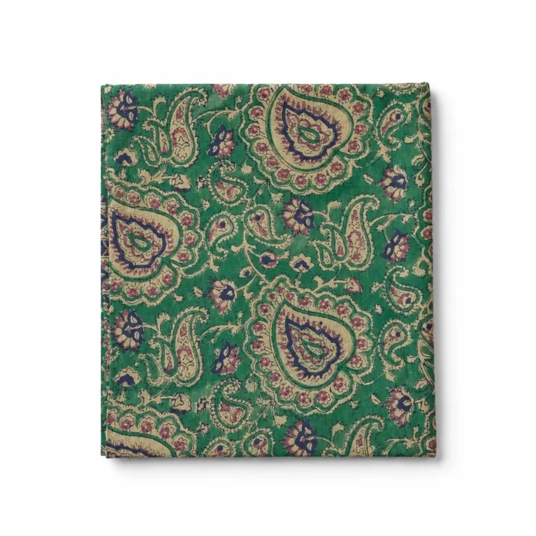 Green Floral Print Pareo Scarf – Women's Boho Beach Wrap | Maison Neela