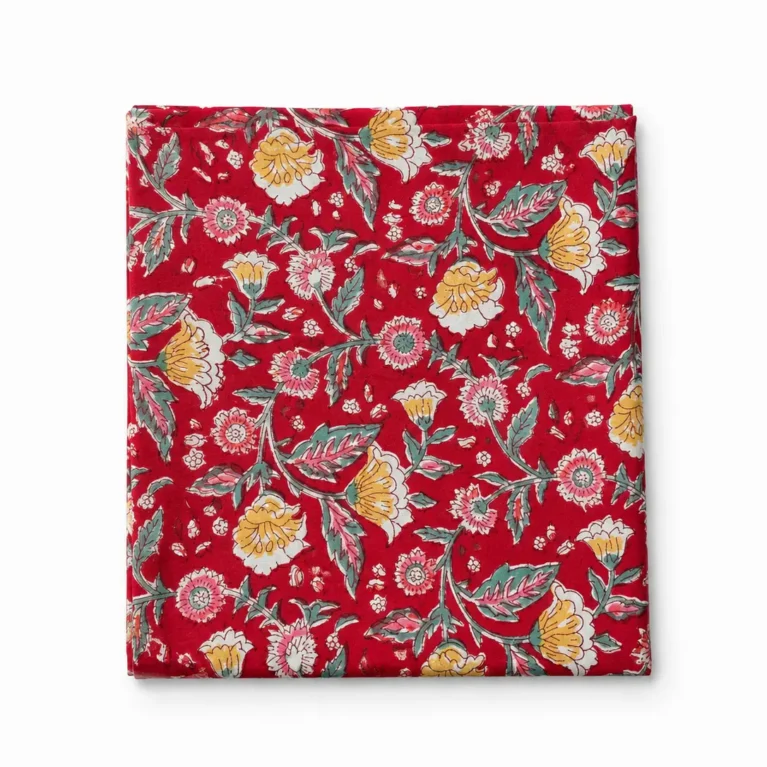 Red Gold floral design Pareo/Scarf
