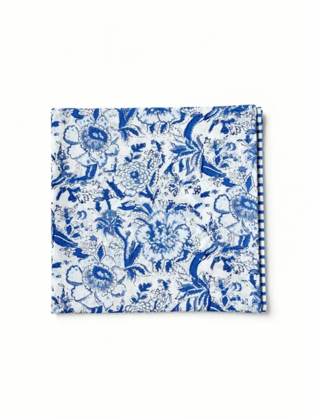 Sky blue Print Pareo Scarf – Women's Boho Beach Wrap | Maison Neela